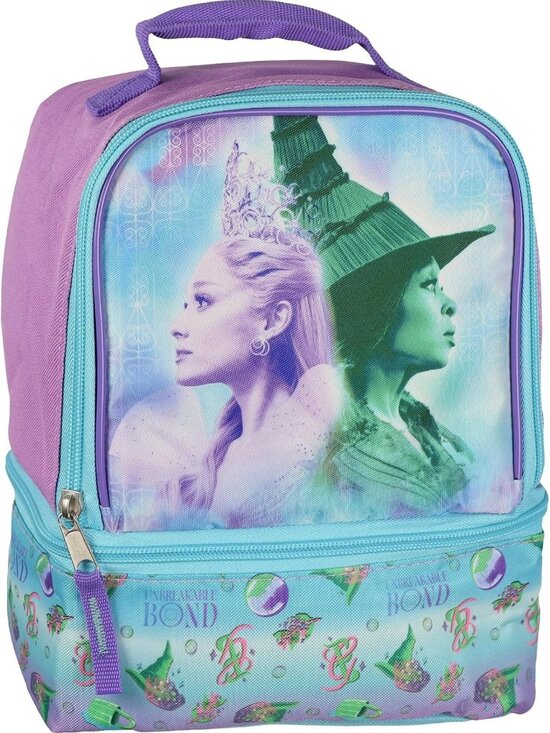 Other - Insulated Dual Compartment Tote Bag - Glinda & Elphaba Design, 9" Lunch Box